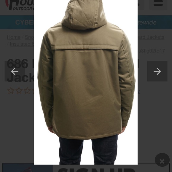 686 Insulated Army Green Parklan Coat Men’s Sz M - Picture 8 of 8